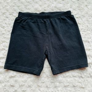 GAP Black Cotton Athletic Bike High Rise Shorts Womens Small Girls Large VTG